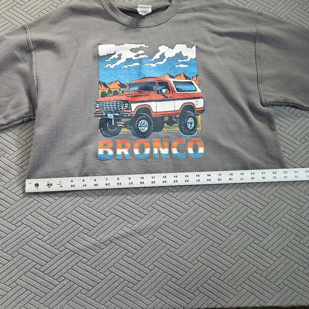 Junk Food Tees Bronco Cropped Pullover Sweatshirt Women's Size Medium - Picture 5 of 9